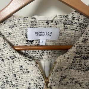 Derek Lam 10 Crosby Black and White Tweed Jacket